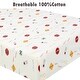 preview thumbnail 14 of 36, Unisex Multi-color Cotton Toddler/Baby Crib Child Fitted Sheet Set (Pack of 3)