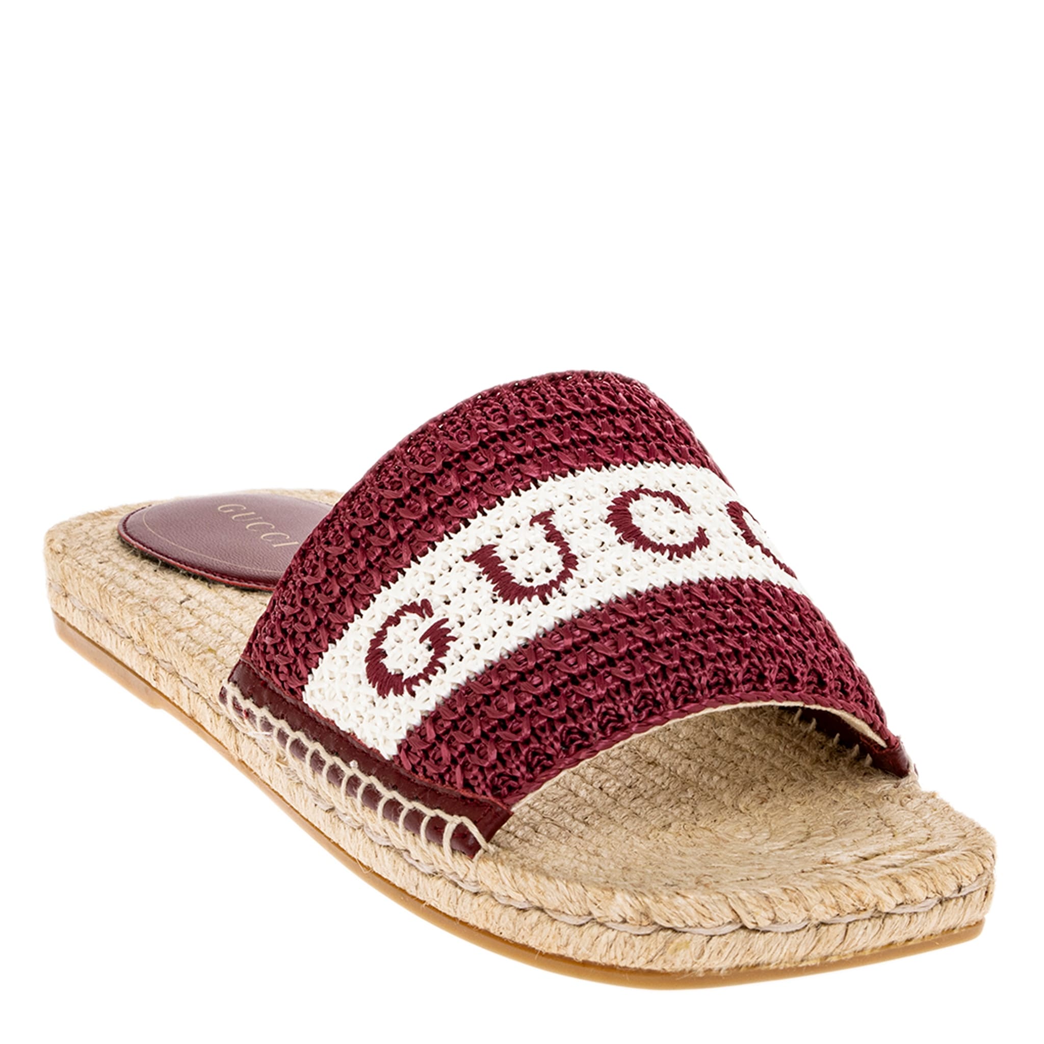 Gucci Logo Embroidered Espadrille Sandals