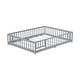 preview thumbnail 59 of 173, Toddler Floor Bed with Fence and Door, Montessori Platform Floorbed with Safety Guardrails for Children Boys Girls Kids Playroom