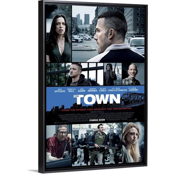 The Town Movie Poster Black Float Frame Canvas Art Overstock