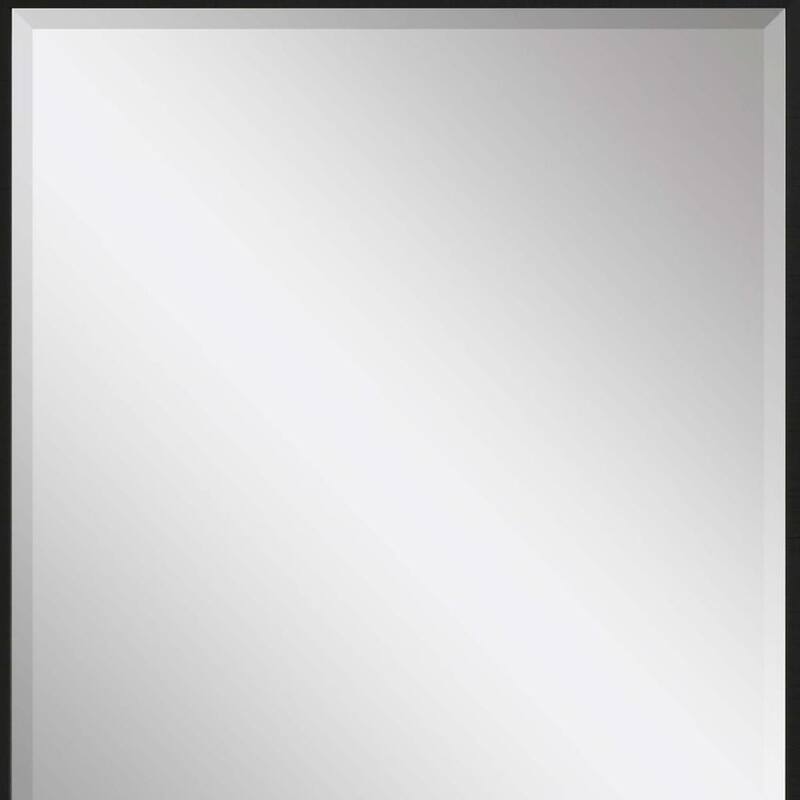 HomeRoots 31" Black Framed Accent Mirror - 25.00 in. x 31.00 in. x 2.00 in.