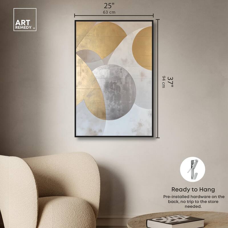Golden Orb I Canvas by Art Remedy