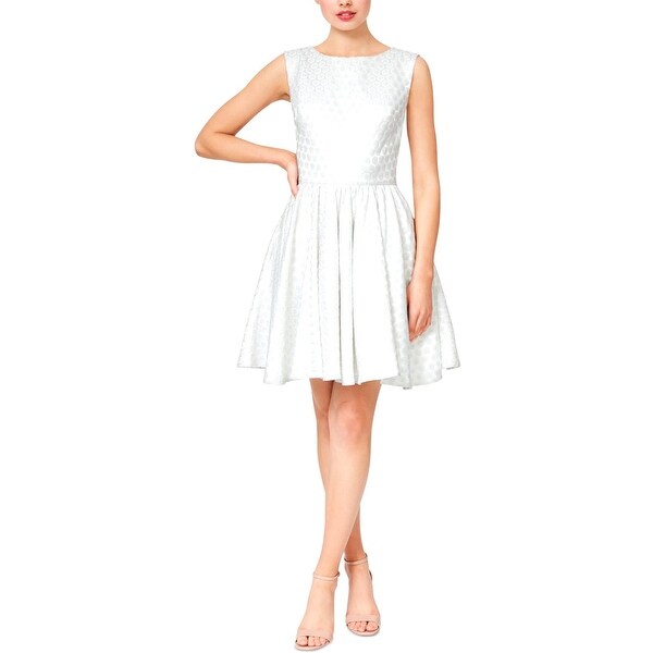 Shop Betsey Johnson Womens Party Dress Open-Back Jacquard ...