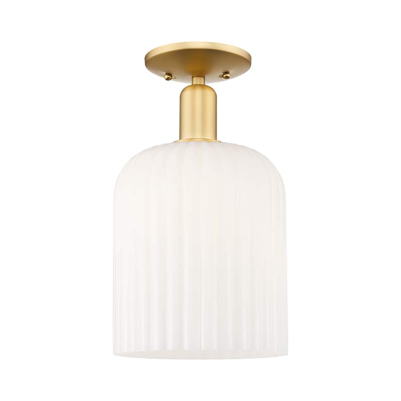 Innovations Lighting Endless Possibilities Arcadia - Bridal Veil - 1 Light 8" Semi-Flush Mount