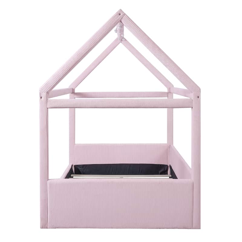 Roomfitters Full Size Upholstered House Daybed with Modern Design and Elegant Style
