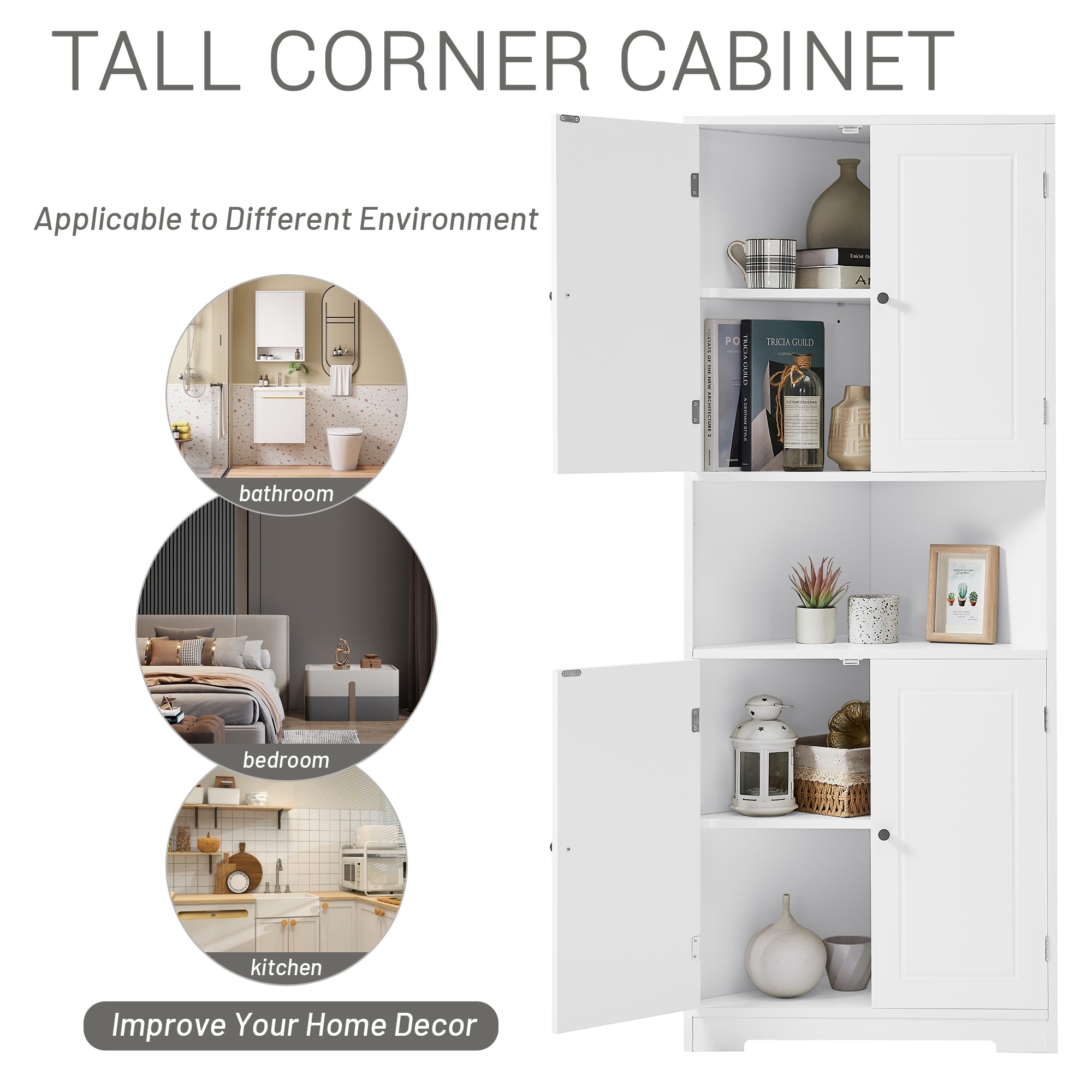 Triangle corner cabinet on sale tall