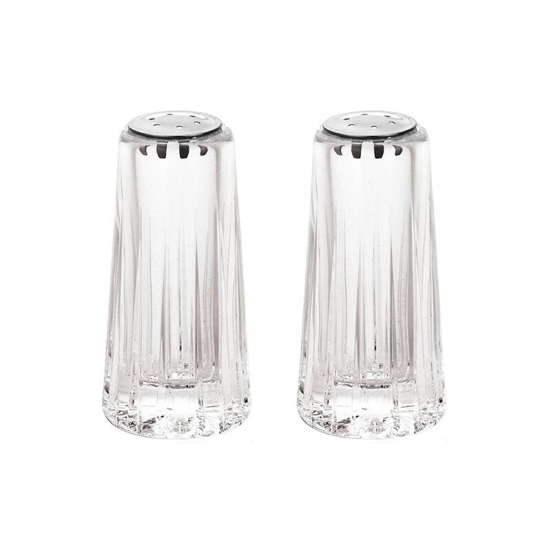 YBM Home Salt and Pepper Shakers Acrylic with Stainless Steel Lid, 1231 - Pack of 2