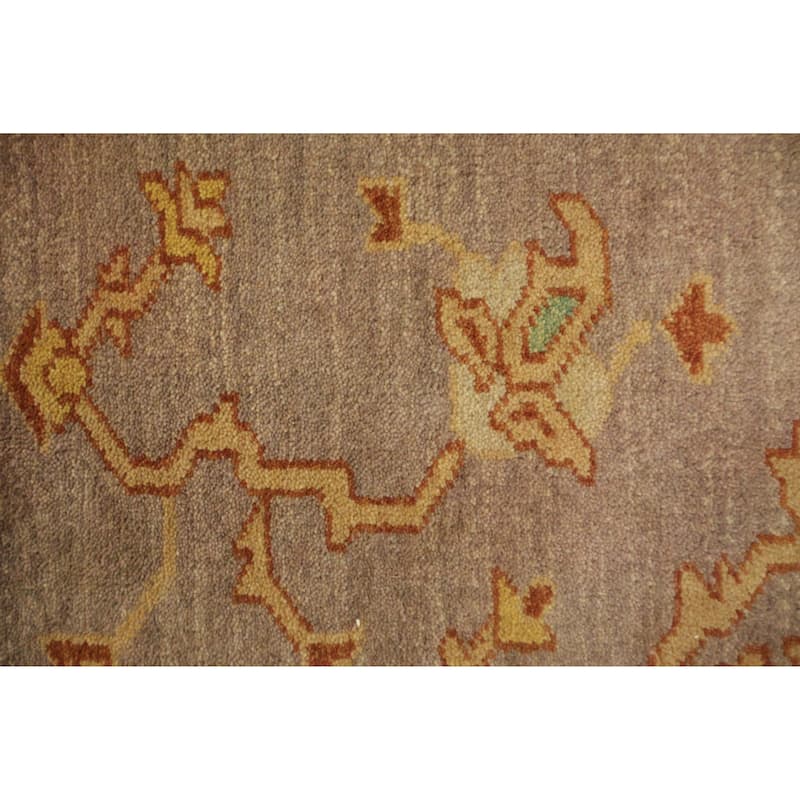 Hand Knotted Oriental 100% Wool Carpet Transitional Tribal Purples Oushak Area Rug - 10' 0'' X 7' 0''