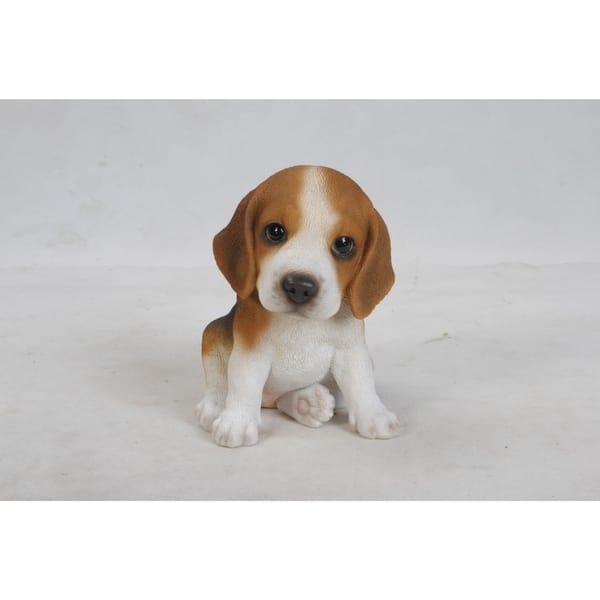 6.25" White and Brown Contemporary Beagle Puppy Figurine - Overstock -  30659554