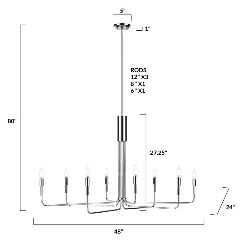 Light Society Bella 8-Light Chandelier