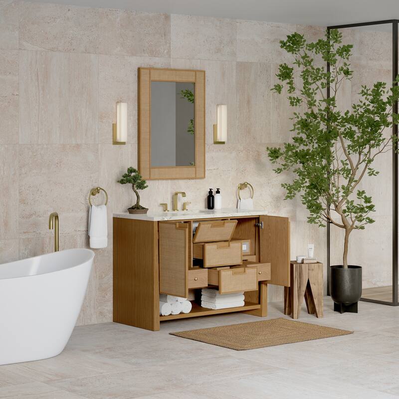 Solene 48" Single Vanity, Seaside Oak - 48