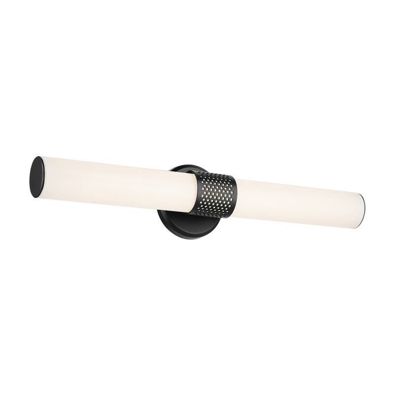 Kichler Lighting Sashi 24.25" Bath Bar Medium LED with White Glass in Black