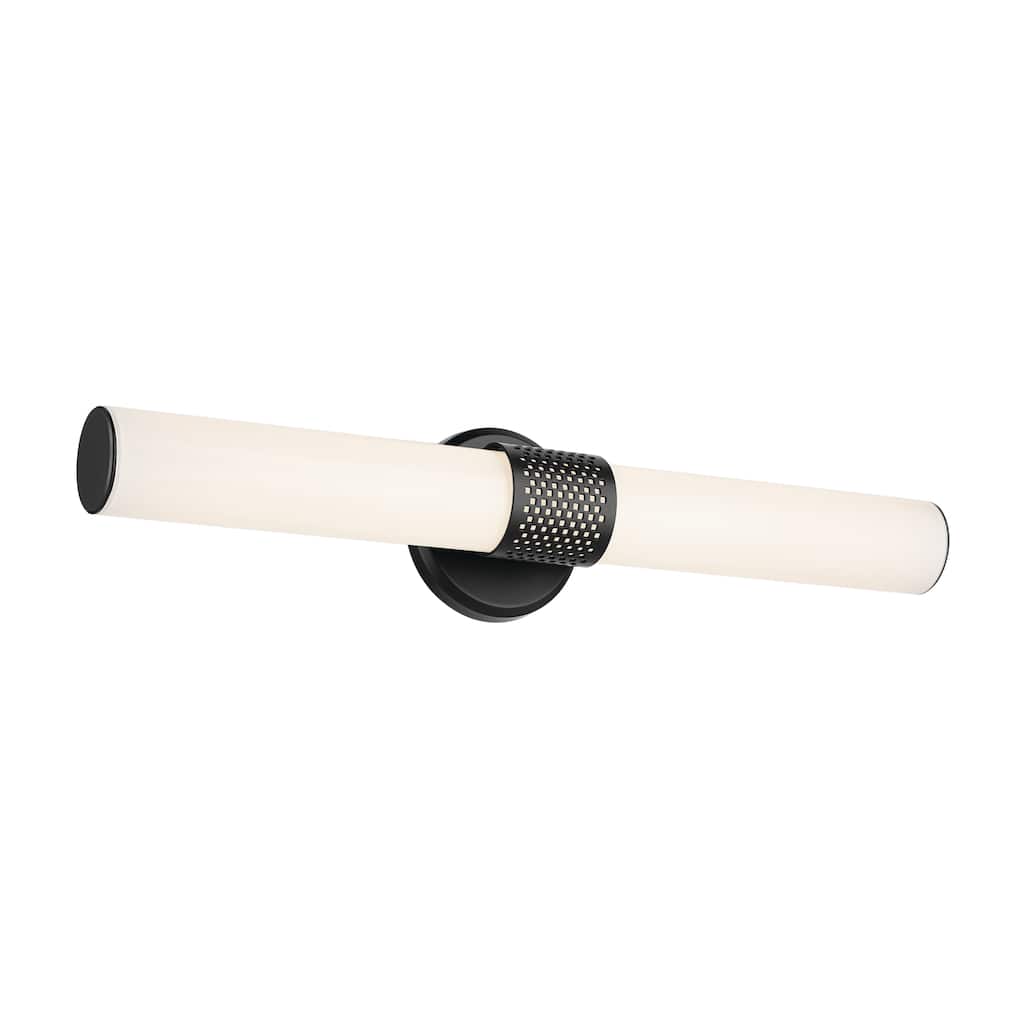 Kichler Lighting Sashi 24.25" Bath Bar Medium LED with White Glass in Black