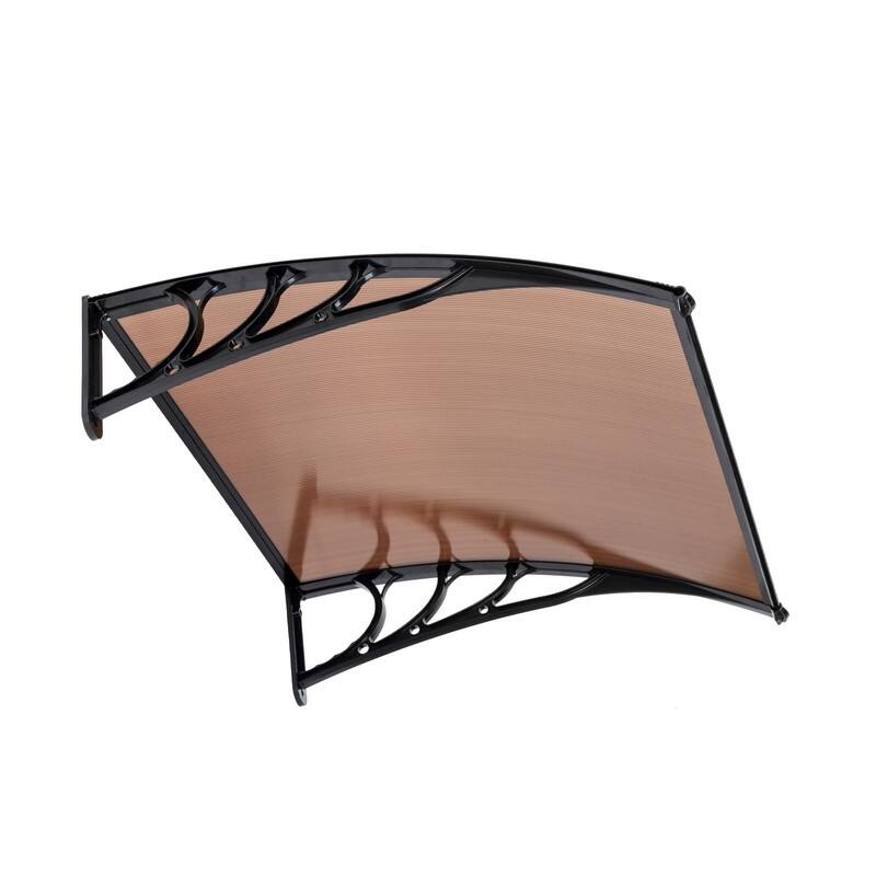 39" 78" Door & Window Rain Snow Brown & Black Bracket
