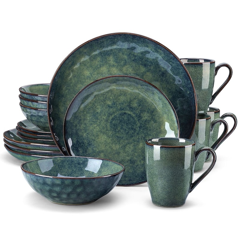 vancasso Starry Flambe Glaze Vintage 16-Piece Dinnerware Set