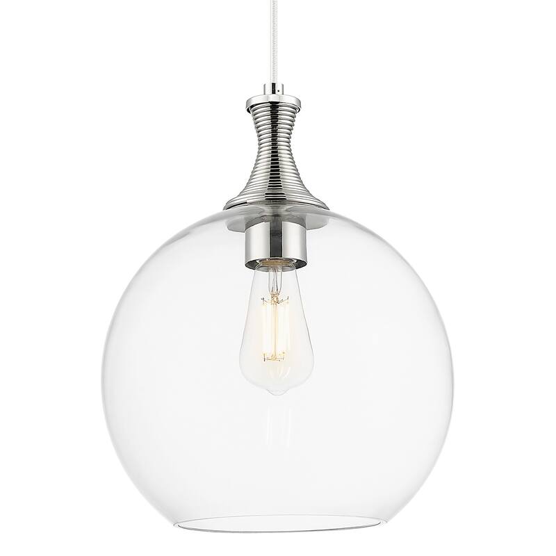 Innovations Lighting 415-1P-G122-12 Astor 12" Wide Cord Hung Pendant - Polished Nickel