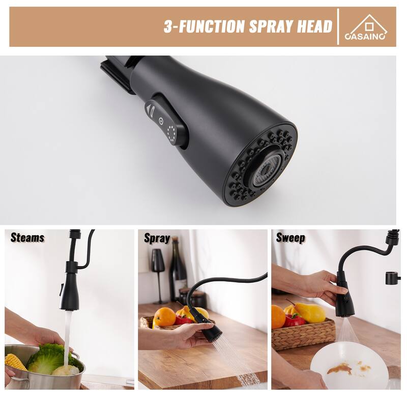 Single Handle Pull Down Sprayer Kitchen Faucet