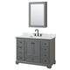 Option Dark Gray / White Carrara Marble Top / Matte Black