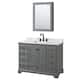 Option Dark Gray / White Carrara Marble Top / Matte Black