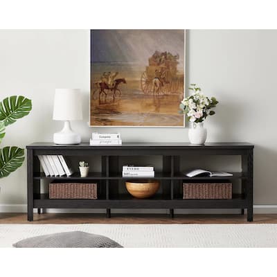 TV Stand for 75 Inch TV Console Table, Wood Entertainment Center