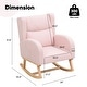 preview thumbnail 42 of 80, HOMYKA 28" Wide Rocking Chair for Nursery