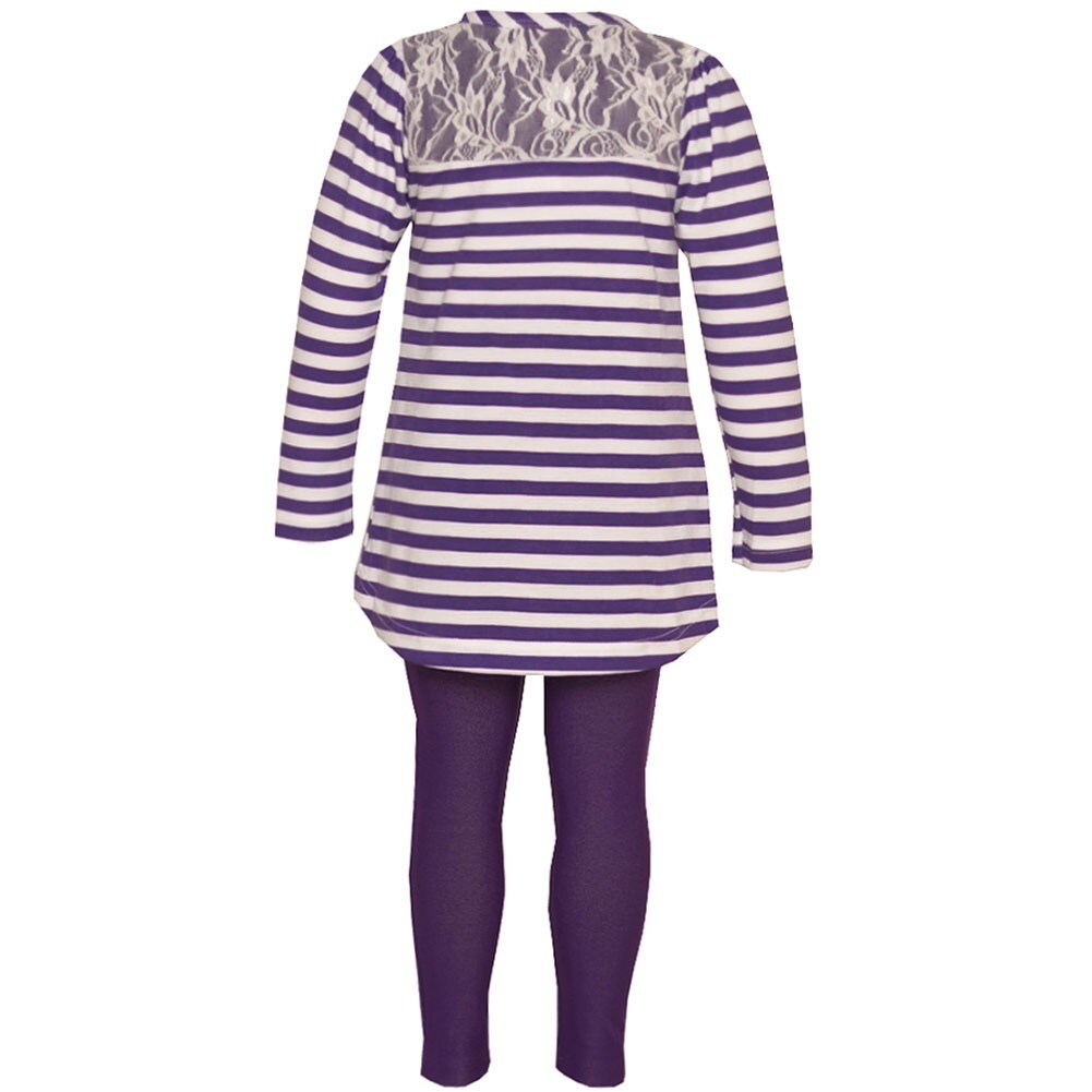 purple and white striped leggings