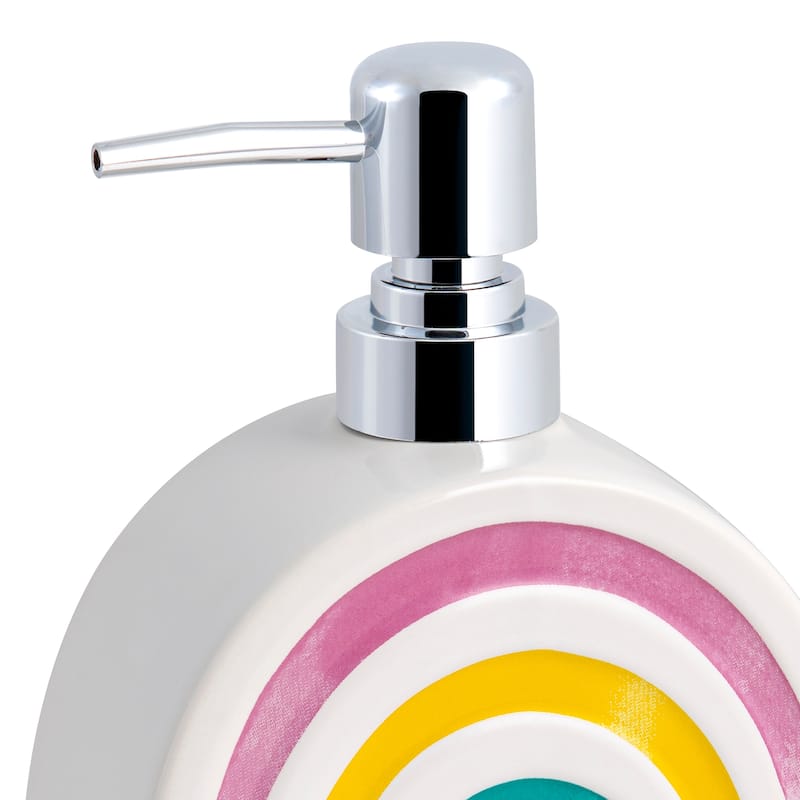 Rainbow Hearts 3pc Set Lotion Pump/Toothbrush Holder/Tumbler - 3pc bath accessory set