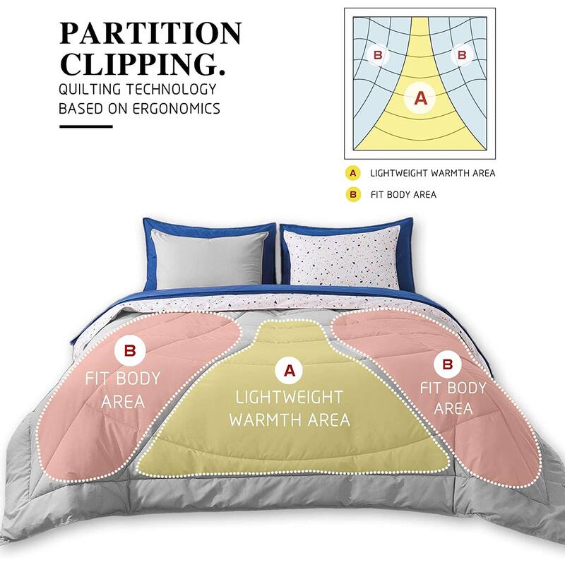 KASENTEX 5 or 7 Piece Bed in A Bag Microfiber Down Alternative Comforter Bedding Set with Sheets and Pillow Cases All Season