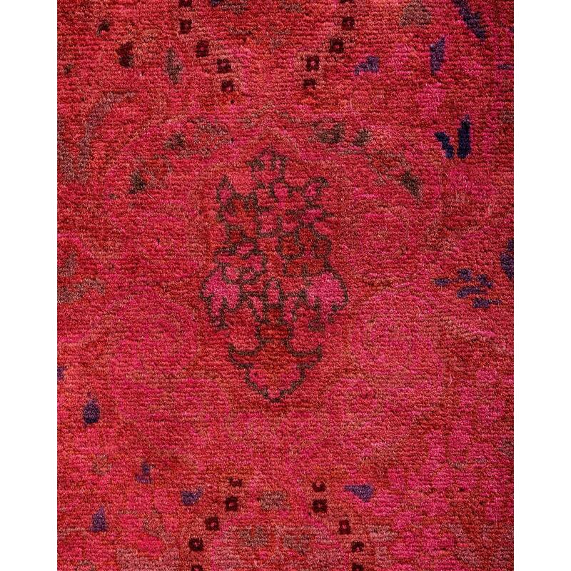 Fine Vibrance One-of-a-Kind Hand-Knotted Runner Rug - Pink, 3' 1" x 11' 7" - 3' 1" x 11' 7"