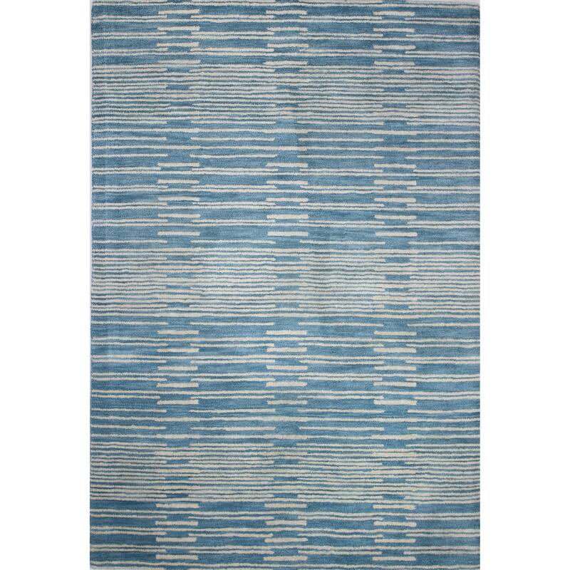 Bashian Princeton Contemporary Hand Tufted Area Rug - 3'6" x 5'6" - Blue