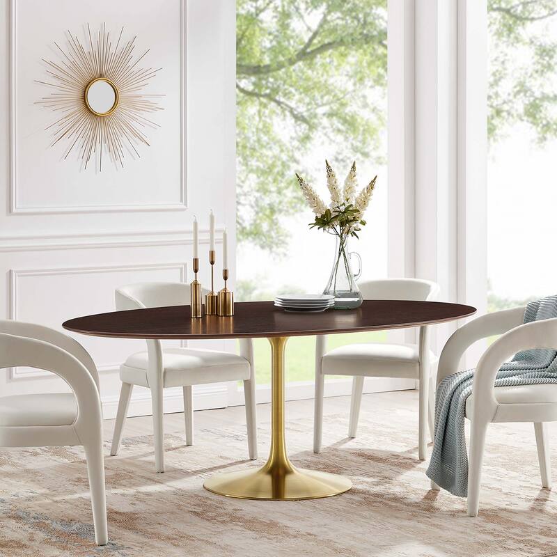 Lippa Oval Wood Top Dining Table