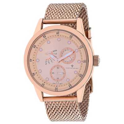 Christian Van Sant Men's Rio Rose gold Dial Watch - CV8719 - Black mother of pearl - 6 (36)