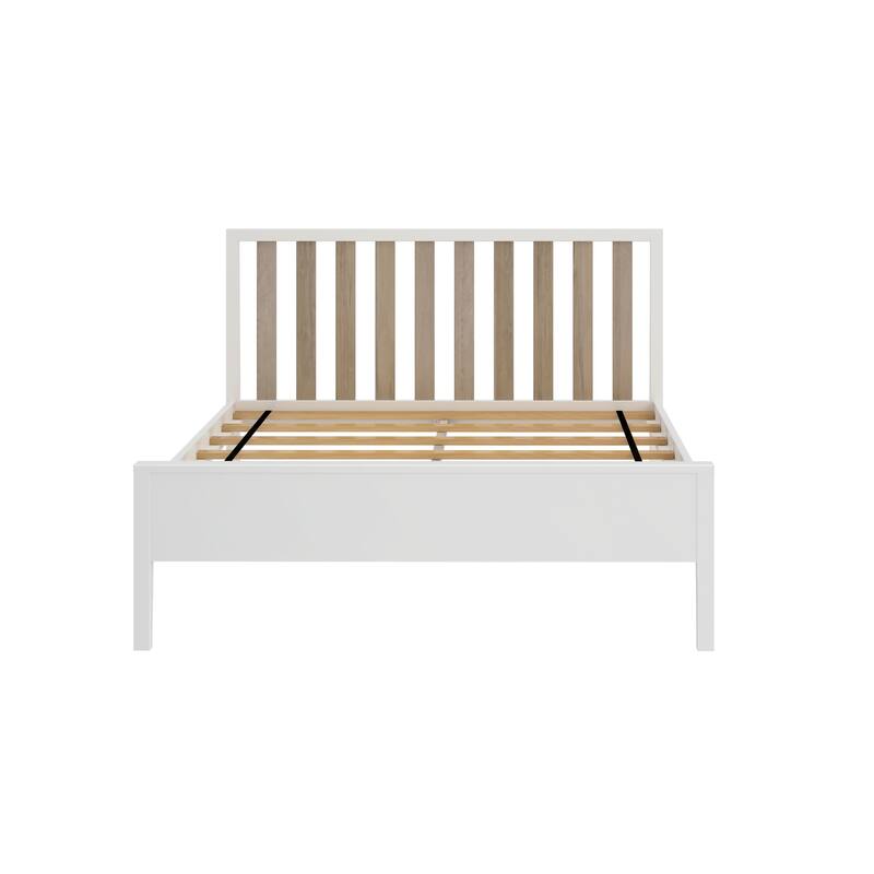 Max and Lily Scandinavian Full-Size Bed with Slatted Headboard