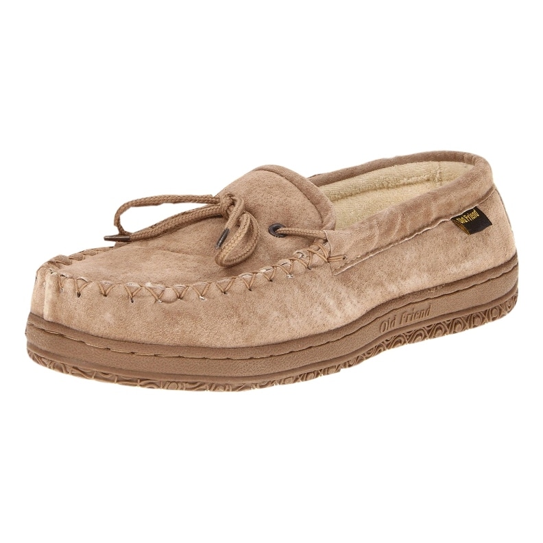 mens wide moccasin slippers