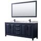 Option Dark Blue / White Carrara Marble Top / Matte Black