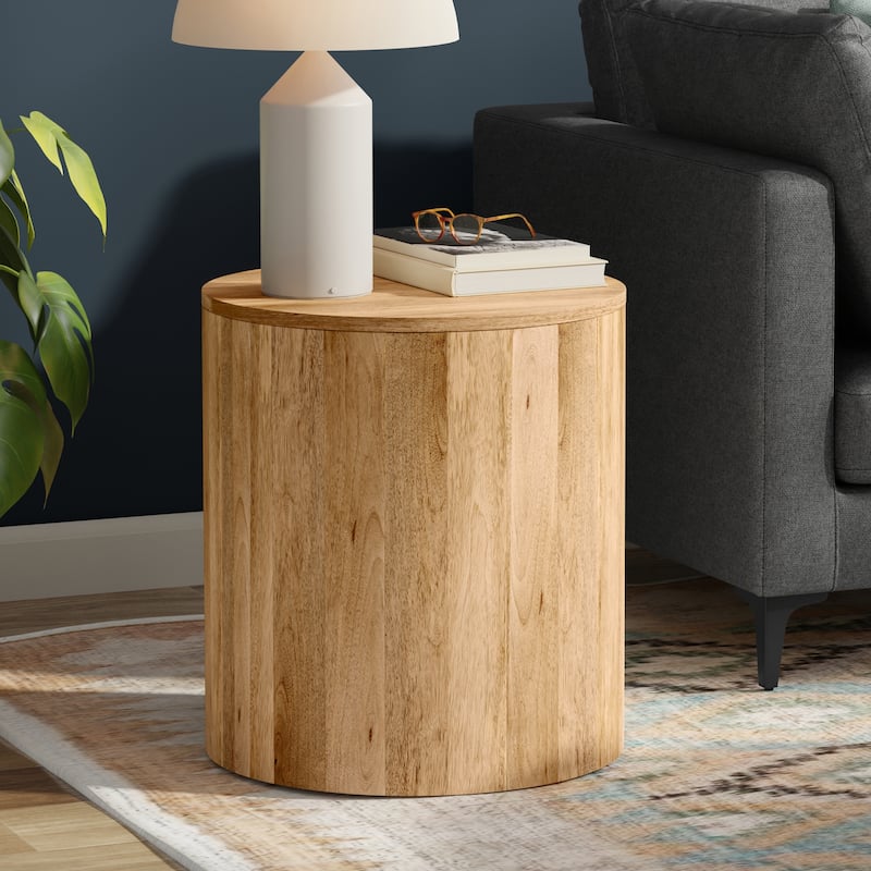 WYNDENHALL Hillmount 20 inch Wide Contemporary Side Table Assembled - Natural