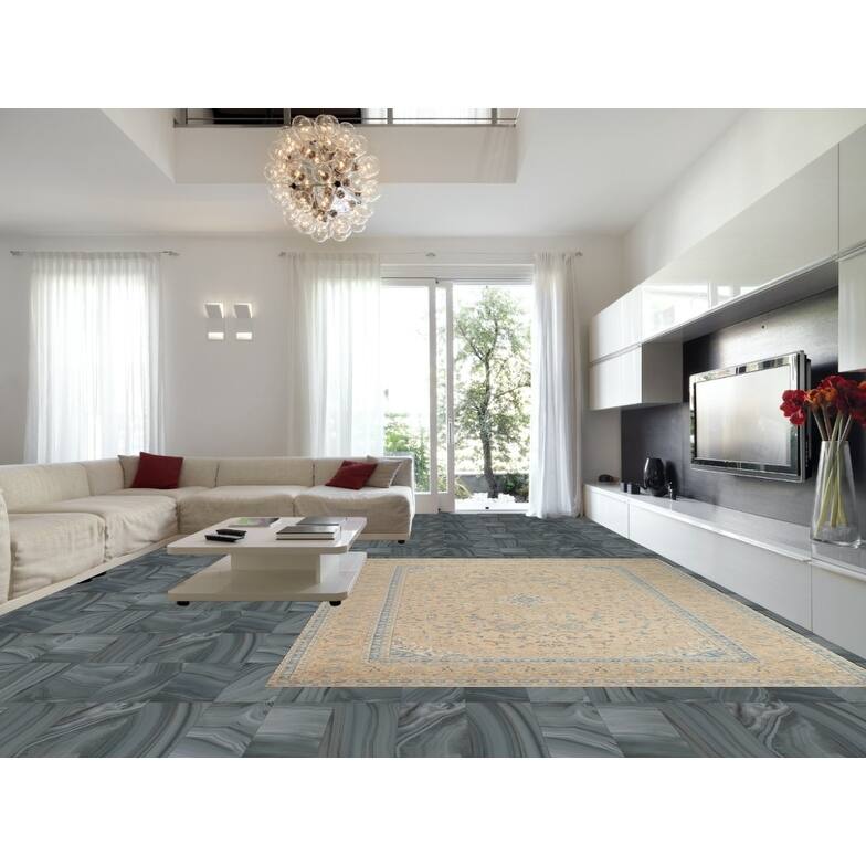 Hand Knotted Oriental 100% Wool Carpet Traditional Floral Peach Mashad Area Rug - 13' 1'' X 9' 11''