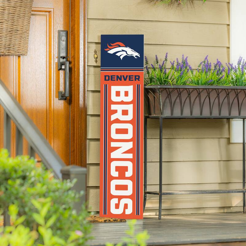 47" Double Sided Seasonal Porch Leaner, Denver Broncos - 47" x 11.25"