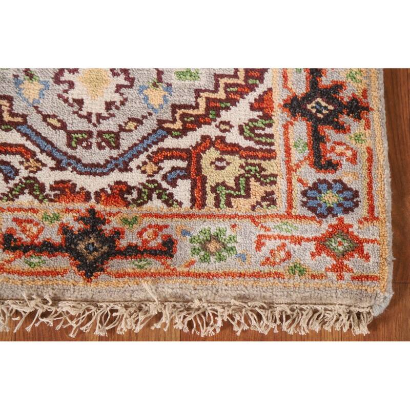 Medallion Heriz Serapi Accent Area Rug Hand-knotted Wool Carpet - 2'0"x 3'0"