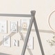 preview thumbnail 14 of 16, Full Size Tent-shaped Floor Bed with Guardrails, Slats, and Door, Features Pine Wood Construction