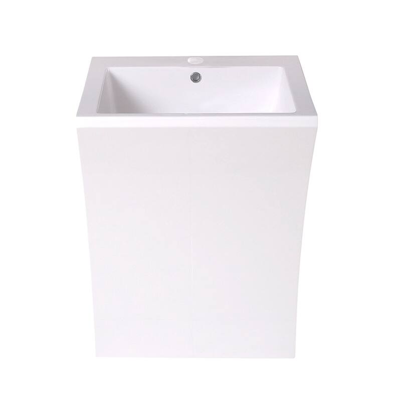 Fresca Quadro 22-1/2" Pedestal Bathroom Sink with Single Faucet Hole