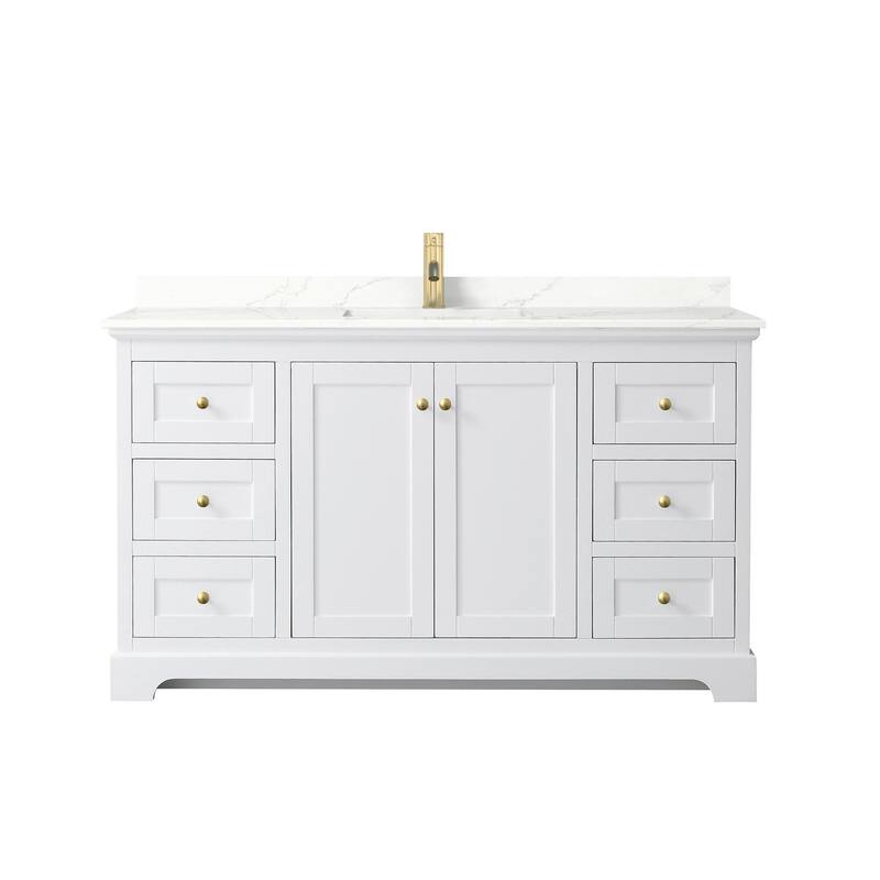 Wyndham Collection WCV232360S-QTZ-UNSMXX Avery 60" Free Standing