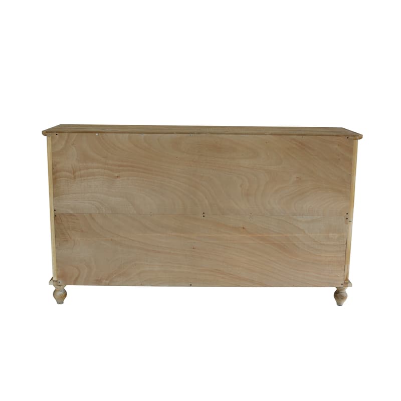Accent Cabinet with 4 Doors, Sideboard Buffet Cabinet with Storage, Credenza Storage Cabinet with Wood Carved Floral Doors