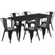 preview thumbnail 2 of 32, Rectangular Metal Indoor-Outdoor Table Set