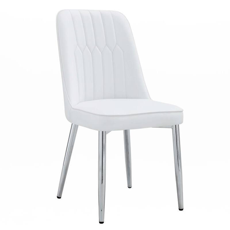 PU Leather Dining Chairs - White