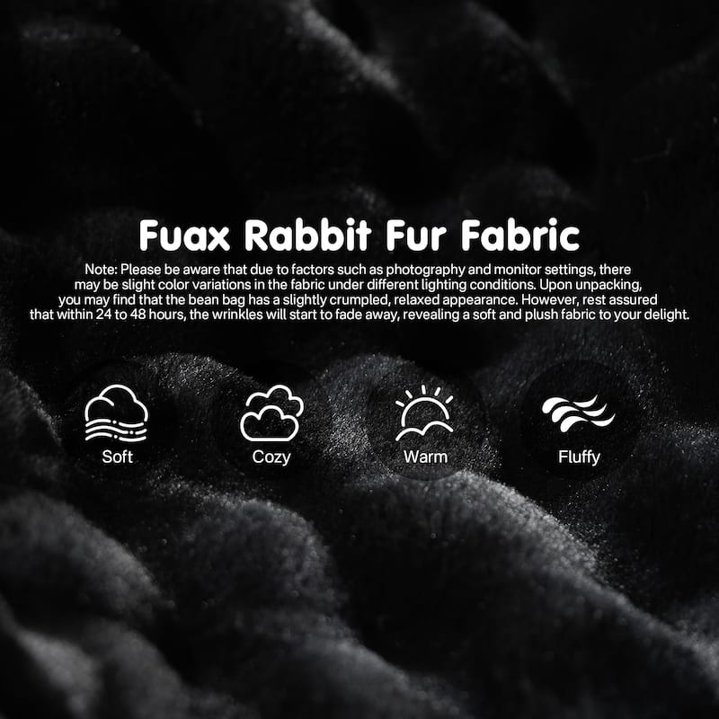 OVIOS Cloud-Like Plush Bean Bag Chair (Reinforced Pile Edition)