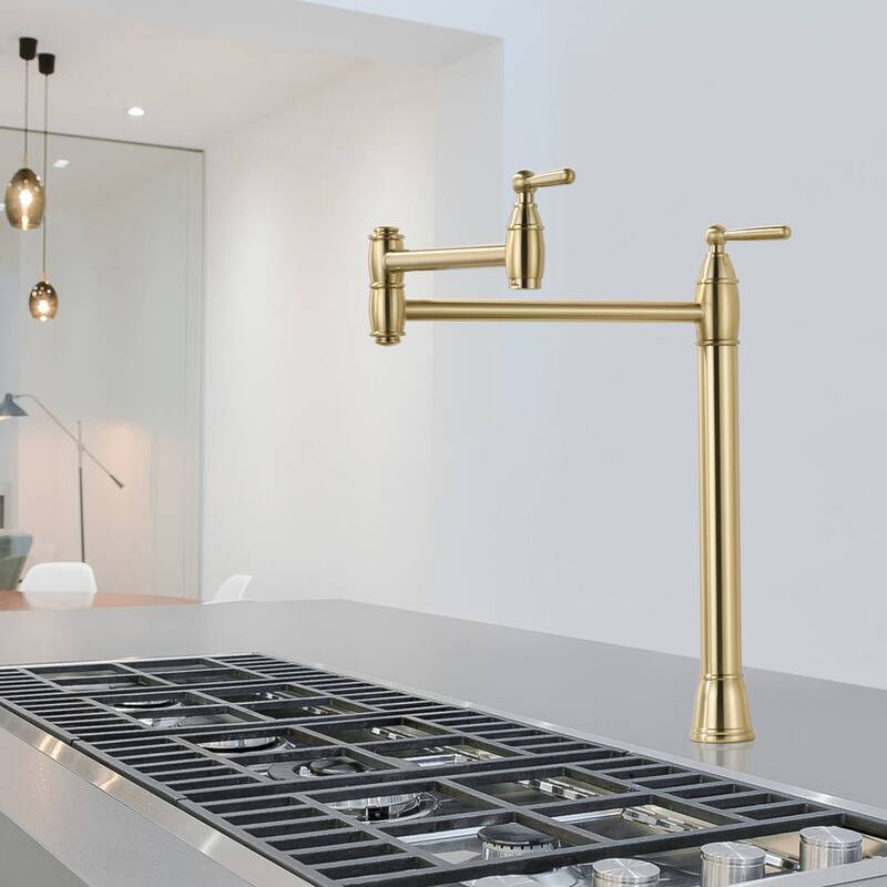 WOWOW Desk Mounted Pot Filler Kitchen Folding Faucet
