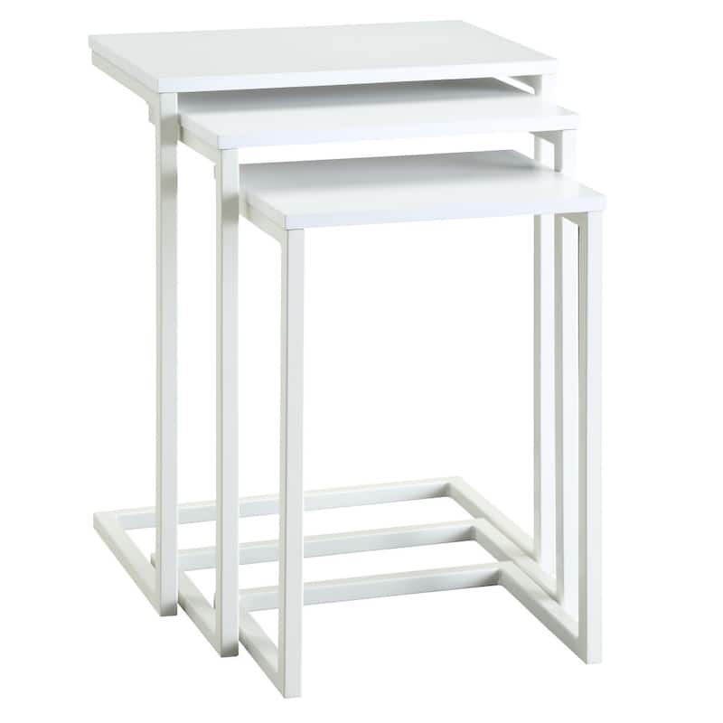 HomeRoots 24" White Solid Wood Rectangular End Table