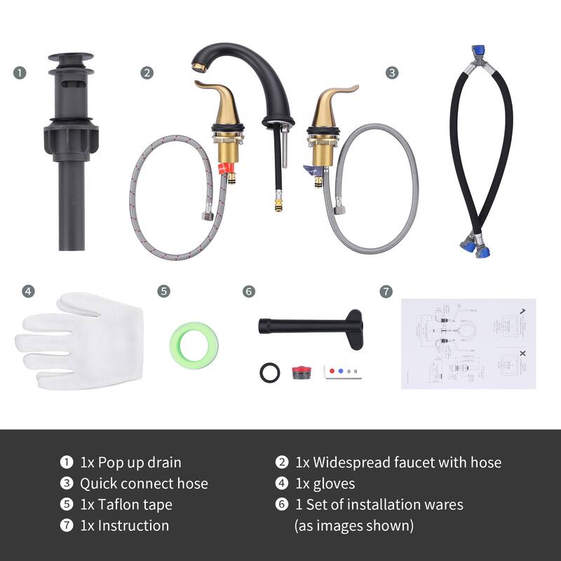 WOWOW Elegant Dual-Handle Bathroom Sink Faucet