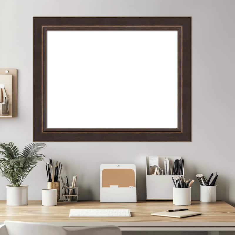 Amanti Art Lara Bronze Framed Dry Erase Magnetic Board